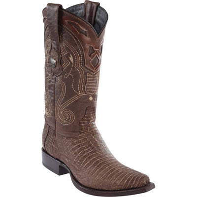 Men's Wild West Teju Lizard Skin Snip Toe Boots 29407 4 2940705-060  - from alligatorwarehouse.com