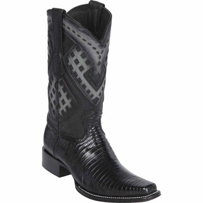Men's Wild West Teju Lizard Square Toe Boots 27607 1 2760705-060  - from alligatorwarehouse.com