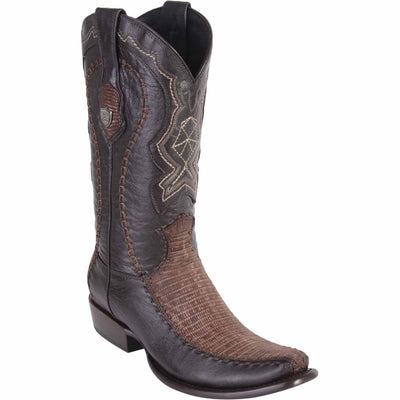Men's Wild West Teju Lizard with Deer Dubai Toe Boots 279F07 4 279F0705-060  - from alligatorwarehouse.com