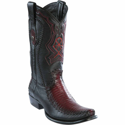 Men's Wild West Teju Lizard with Deer Dubai Toe Boots 279F07 6 279F0705-060  - from alligatorwarehouse.com