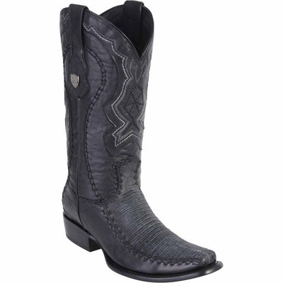 Men's Wild West Teju Lizard with Deer Dubai Toe Boots 279F07 7 279F0705-060  - from alligatorwarehouse.com