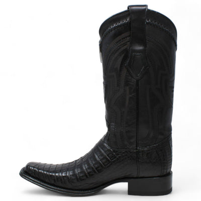 Men's Wild West Caiman Belly Square Toe Boots 277L82 3 277L8205-060  - from alligatorwarehouse.com