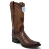 Men's Wild West Caiman Belly Square Toe Boots 277L82 12 277L8205-060  - from alligatorwarehouse.com