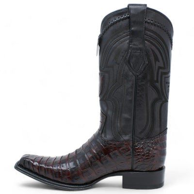 Men's Wild West Caiman Belly Square Toe Boots 277L82 14 277L8205-060  - from alligatorwarehouse.com