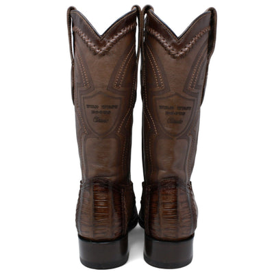 Men's Wild West Caiman Belly with Deer Square Toe Boot 277LF8216 3 277LF8216-060  - from alligatorwarehouse.com