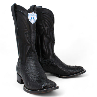 Men's Wild West Caiman Hornback Ranch Toe Boots 2824L02 1 2824L0205-060  - from alligatorwarehouse.com