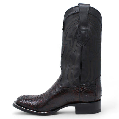 Men's Wild West Caiman Hornback Ranch Toe Boots 2824L02 9 2824L0205-060  - from alligatorwarehouse.com
