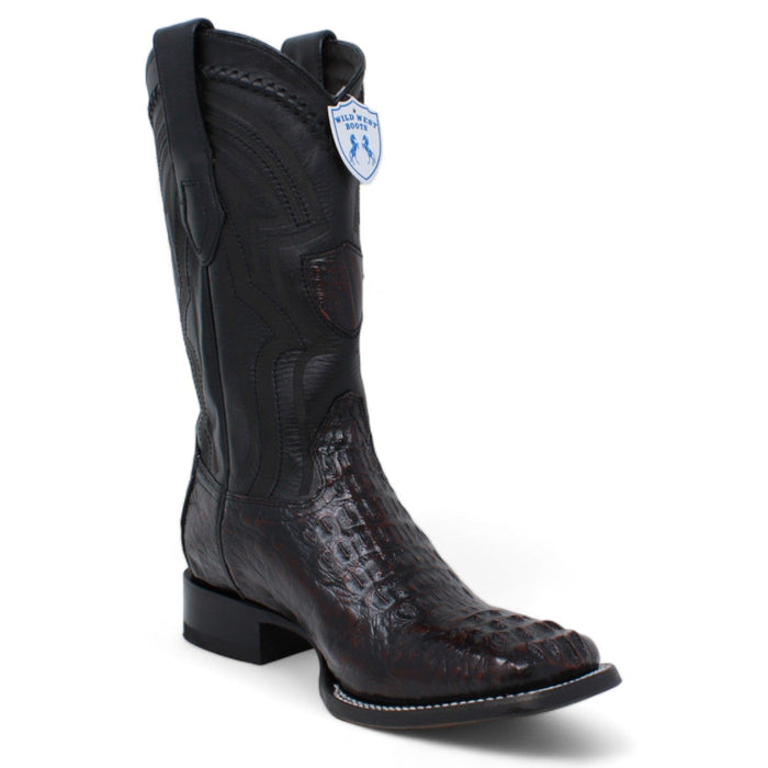 Men's Wild West Caiman Hornback Ranch Toe Boots 2824L02