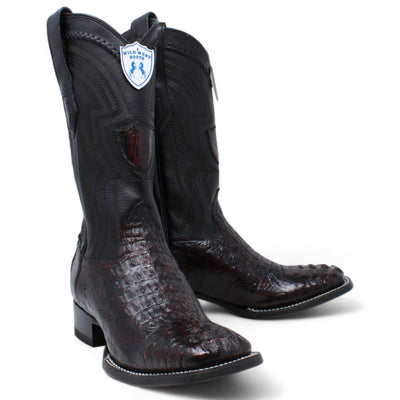 Men's Wild West Caiman Hornback Ranch Toe Boots 2824L02 7 2824L0205-060  - from alligatorwarehouse.com