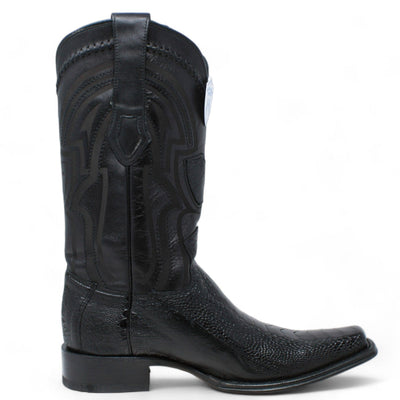 Men's Wild West Ostrich Leg Square Toe Boots 277L05 5 277L0505-060  - from alligatorwarehouse.com