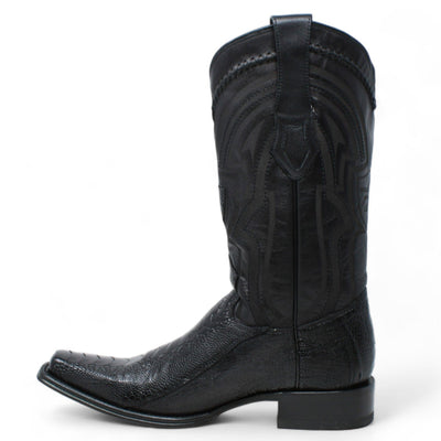 Men's Wild West Ostrich Leg Square Toe Boots 277L05 4 277L0505-060  - from alligatorwarehouse.com