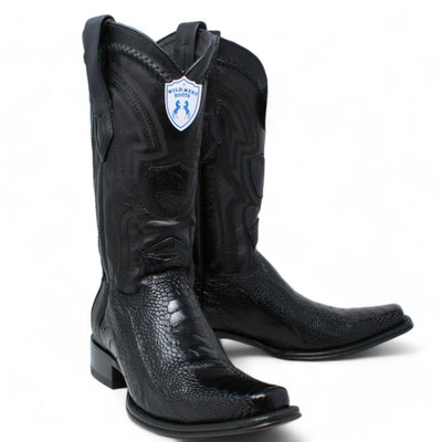 Men's Wild West Ostrich Leg Square Toe Boots 277L05 1 277L0505-060  - from alligatorwarehouse.com