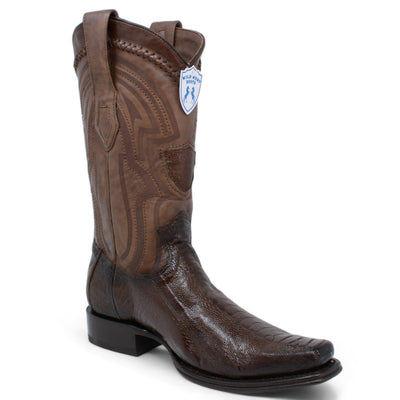Men's Wild West Ostrich Leg Square Toe Boots 277L05 12 277L0505-060  - from alligatorwarehouse.com