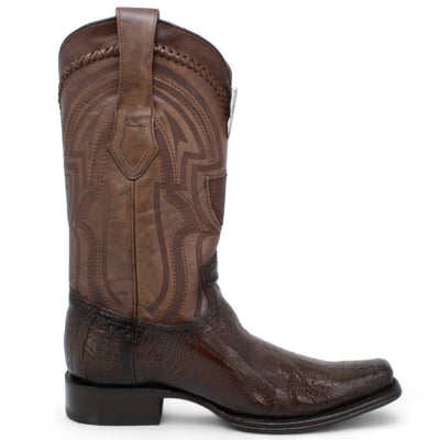 Men's Wild West Ostrich Leg Square Toe Boots 277L05 10 277L0505-060  - from alligatorwarehouse.com