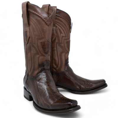Men's Wild West Ostrich Leg Square Toe Boots 277L05 7 277L0505-060  - from alligatorwarehouse.com
