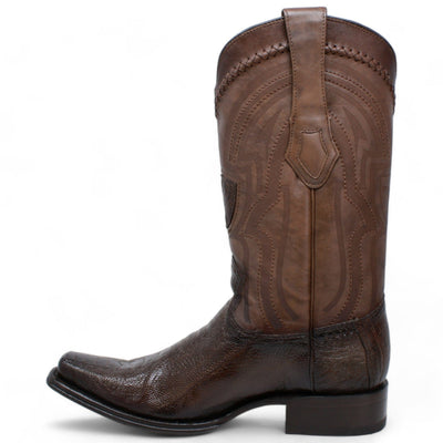 Men's Wild West Ostrich Leg Square Toe Boots 277L05 8 277L0505-060  - from alligatorwarehouse.com