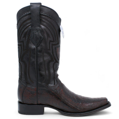 Men's Wild West Ostrich Leg Square Toe Boots 277L05 15 277L0505-060  - from alligatorwarehouse.com