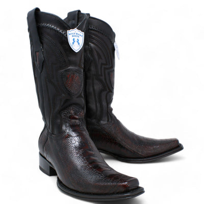 Men's Wild West Ostrich Leg Square Toe Boots 277L05 13 277L0505-060  - from alligatorwarehouse.com