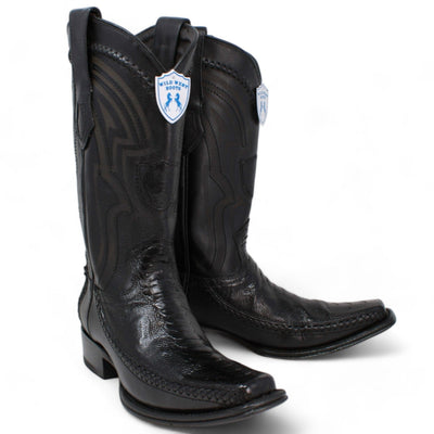 Men's Wild West Ostrich Leg with Deer Skin Square Toe Boots 277LF05 1 277LF0505-060  - from alligatorwarehouse.com