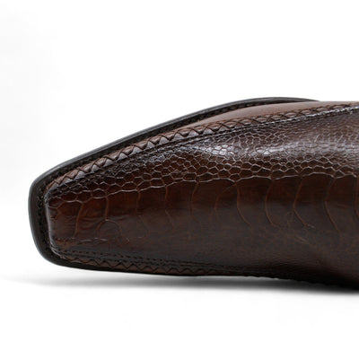 Men's Wild West Ostrich Leg with Deer Skin Square Toe Boots 277LF05 7 277LF0505-060  - from alligatorwarehouse.com