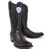 Men's Wild West Ostrich Leg with Deer Skin Square Toe Boots 277LF05 12 277LF0505-060  - from alligatorwarehouse.com