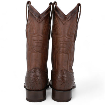 Men's Wild West Ostrich Skin Ranch Toe Boots 2824L03 10 2824L0305-060  - from alligatorwarehouse.com