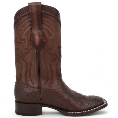 Men's Wild West Ostrich Skin Ranch Toe Boots 2824L03 9 2824L0305-060  - from alligatorwarehouse.com