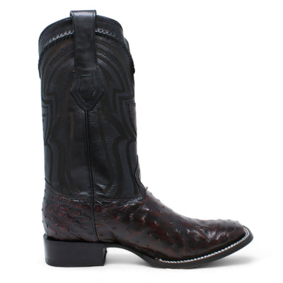 Men's Wild West Ostrich Skin Ranch Toe Boots 2824L03 16 2824L0305-060  - from alligatorwarehouse.com