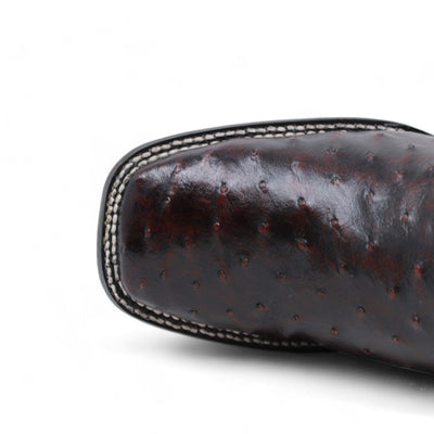 Men's Wild West Ostrich Skin Ranch Toe Boots 2824L03 17 2824L0305-060  - from alligatorwarehouse.com