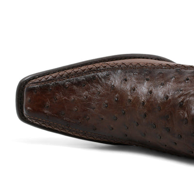 Men's Wild West Ostrich with Deer Skin Square Toe Boots 277LF03 8 277LF0305-060  - from alligatorwarehouse.com