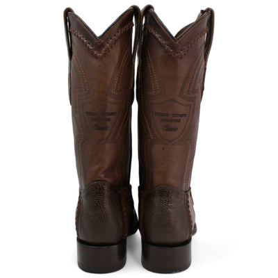 Men's Wild West Teju Lizard with Deer Skin Square Toe Boots 277LF07 12 277LF0705-060  - from alligatorwarehouse.com