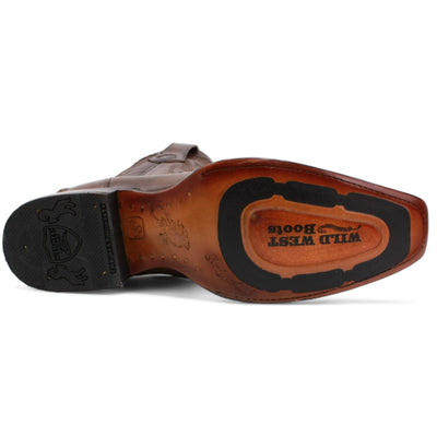 Men's Wild West Teju Lizard with Deer Skin Square Toe Boots 277LF07 11 277LF0705-060  - from alligatorwarehouse.com