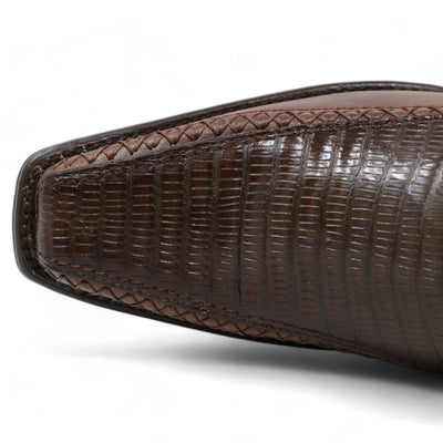 Men's Wild West Teju Lizard with Deer Skin Square Toe Boots 277LF07 8 277LF0705-060  - from alligatorwarehouse.com