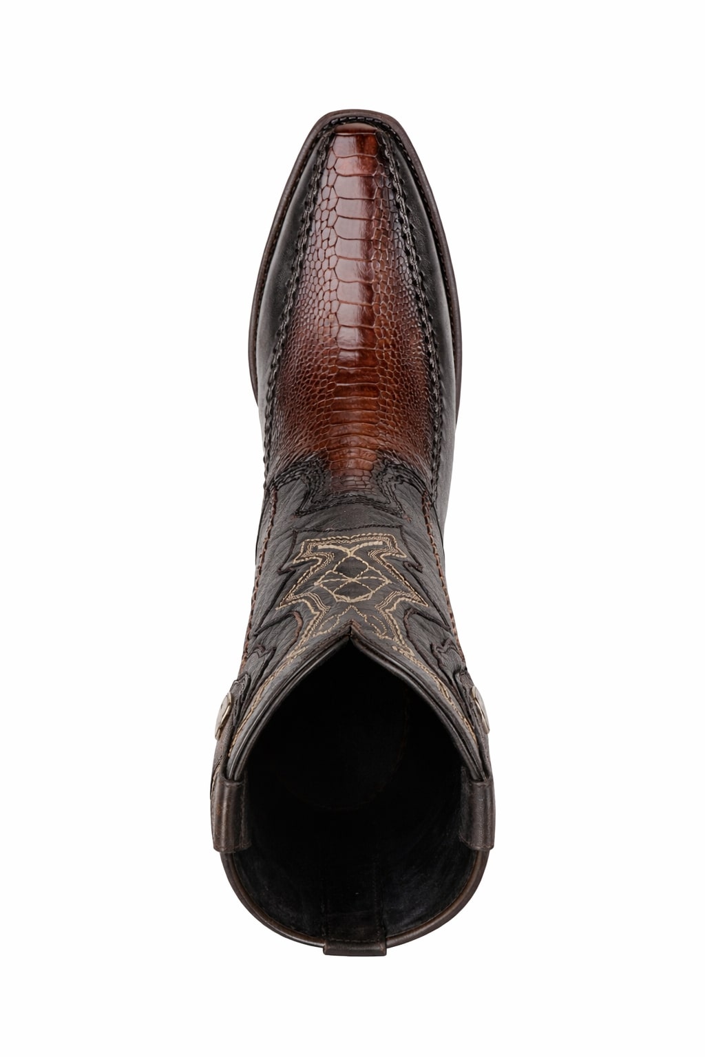 Men's Wild West Ostrich Leg with Deer Dubai Toe Boots 279F05