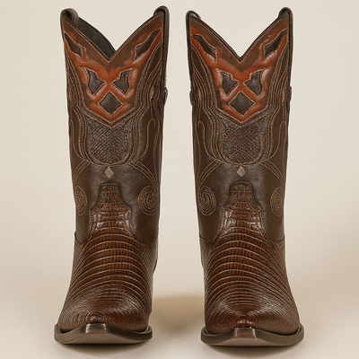 Men's Wild West Teju Lizard Skin 3X Toe Boots 29507 37 2950703-060  - from alligatorwarehouse.com