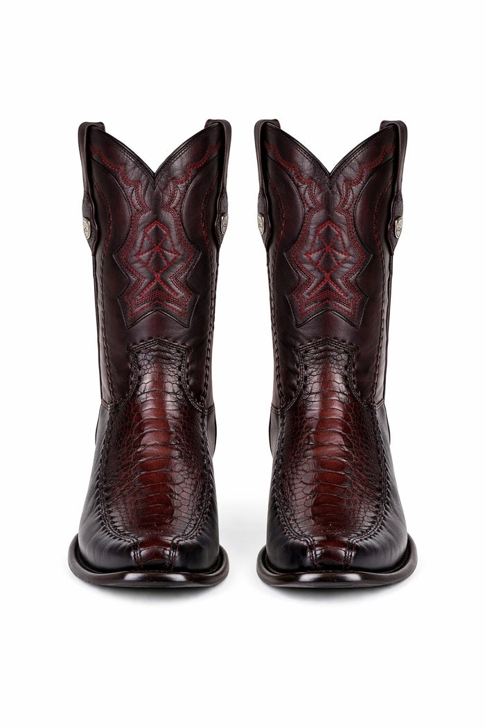Men's Wild West Ostrich Leg with Deer Dubai Toe Boots 279F05