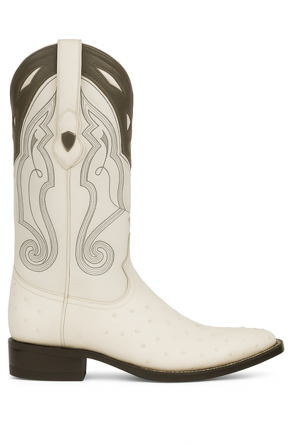 Men's Wild West Smooth Ostrich Skin 3X Toe Boots 29504-B