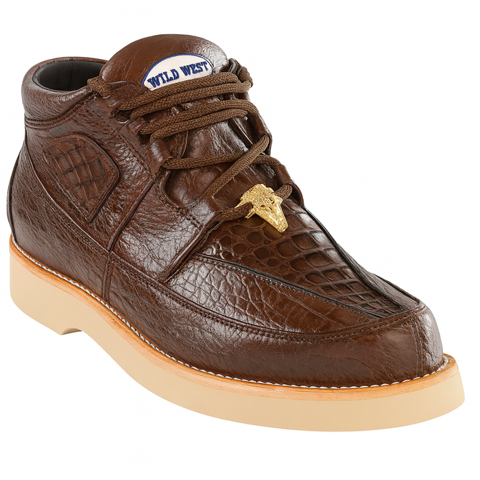 Men's Wild West Boots Caiman and Smooth Ostrich Skin Shoe 2ZA052807