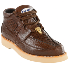 Men's Wild West Boots Caiman and Smooth Ostrich Skin Shoe 2ZA052807