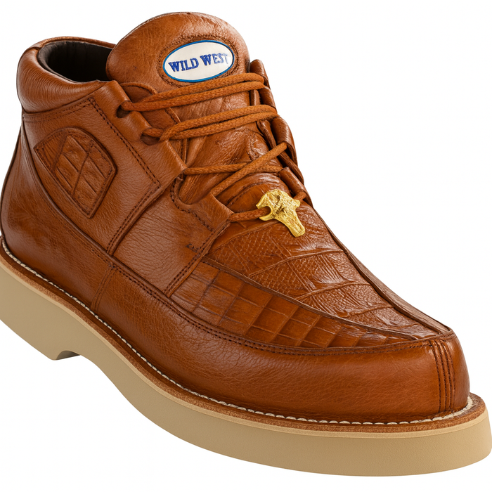 Men's Wild West Boots Caiman and Smooth Ostrich Skin Shoe 2ZA052803