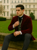 Wine Velvet Roderick Smoking Jacket – Luxurious Mens Wear 8   - from alligatorwarehouse.com