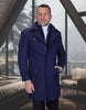 Statement Men's 3/4 Length 100% Wool Top Coat – Stylish Zipper 2 WJ-105-CHARCOAL-34S  - from alligatorwarehouse.com