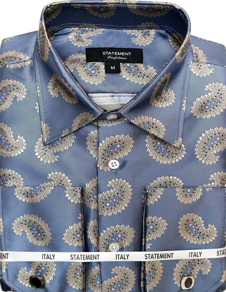 Statement Men's Long Sleeve Woven Shirt – Diverse Patterned Designs