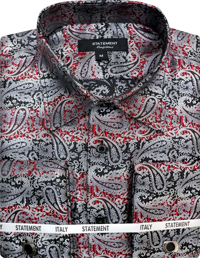 Statement Men's Long Sleeve Woven Shirt – Diverse Patterned Designs