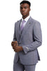 Men's Stacy Adams Vested One Button Wide Peak Lapel Windowpane Plaid Suit in Light Grey 5 SM161H1-62-38R  - from alligatorwarehouse.com