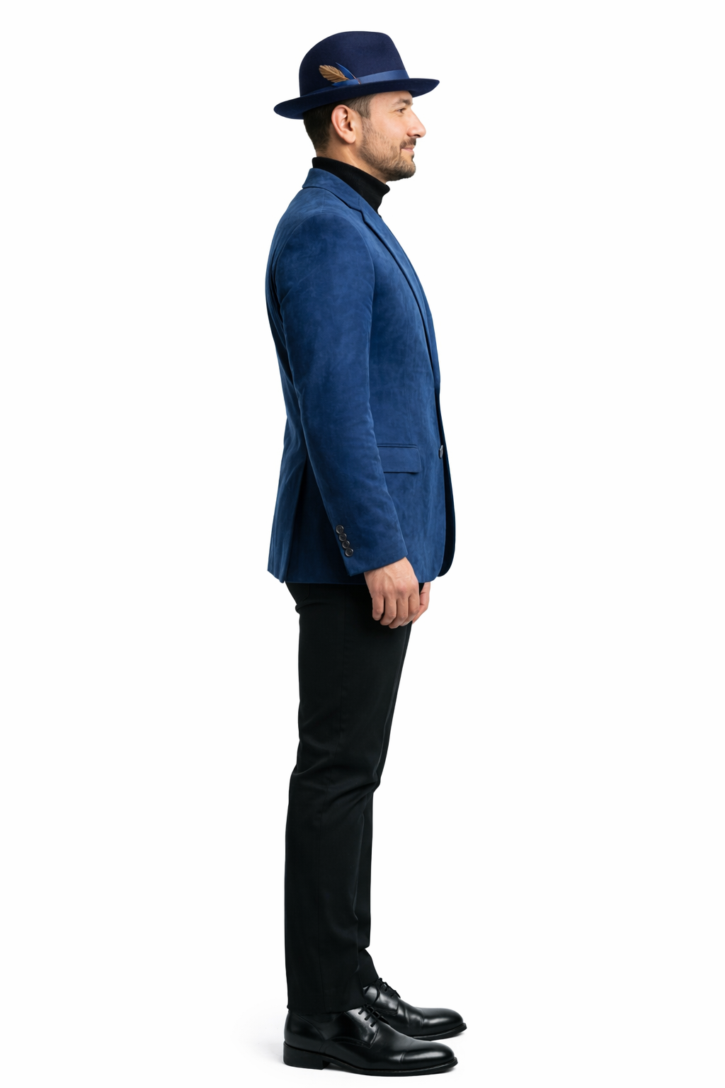 Zacchi Men’s Navy Micro Suede Sport Coat