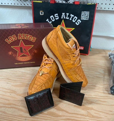 Zapato Piel Caiman y Avestruz LAB-ZA050202 2 LAB-ZA050202-060  - from alligatorwarehouse.com