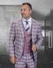 Statement Men's 3-Piece Modern Fit Suit – 100% Wool with Matching Solid Color Vest 2 ZILONI-2-GRAY-34S  - from alligatorwarehouse.com