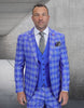 Statement Men's 3-Piece Modern Fit Suit – 100% Wool with Matching Solid Color Vest 3 ZILONI-2-GRAY-34S  - from alligatorwarehouse.com