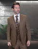 Statement Men's 3-Piece Modern Fit Suit – 100% Wool with Micro Check Pattern 2 ZILONI-3-BLACK-34S  - from alligatorwarehouse.com